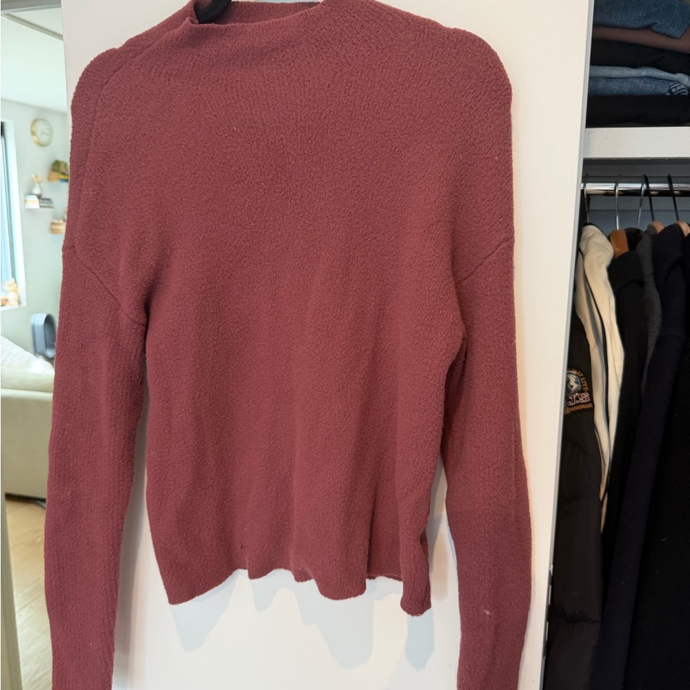 Express Women's Textured Crewneck Sweater - Mauve